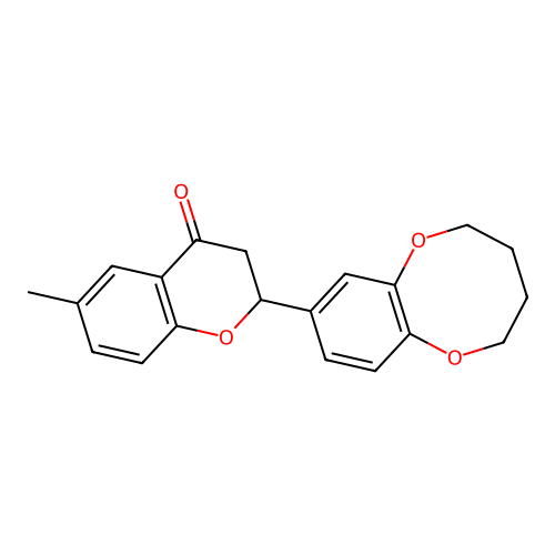 6-methyl-2-(2,3,4,5-tetrahydro-1,6-benzodioxocin-8-yl)-2,3-dihydro-4H-chromen-4-one structure