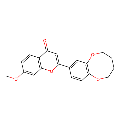 7-methoxy-2-(2,3,4,5-tetrahydrobenzo[b][1,4]dioxocin-8-yl)-4H-chromen-4-one structure