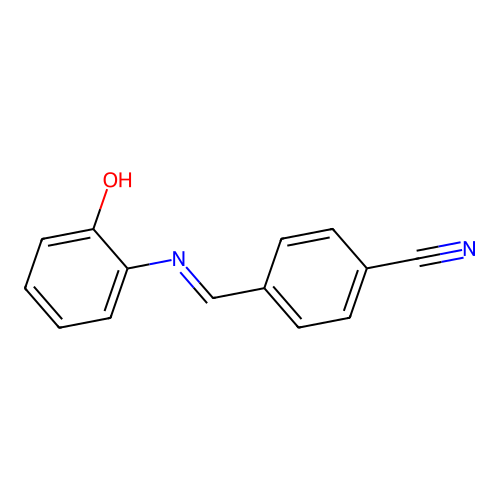 4-[(2-Hydroxyphenyl)iminomethyl]benzonitrile structure
