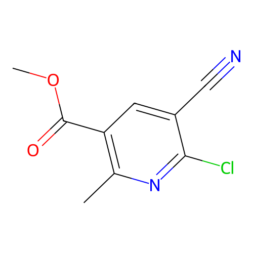 Methyl 6-chloro-5-cyano-2-methylnicotinate structure