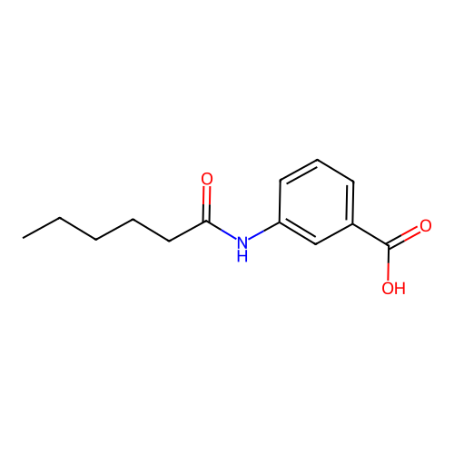 3-(Hexanoylamino)benzoic acid structure