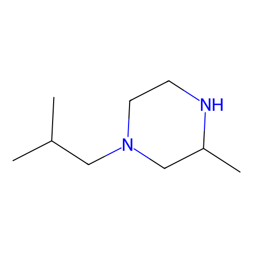 3-Methyl-1-(2-methylpropyl)piperazine structure
