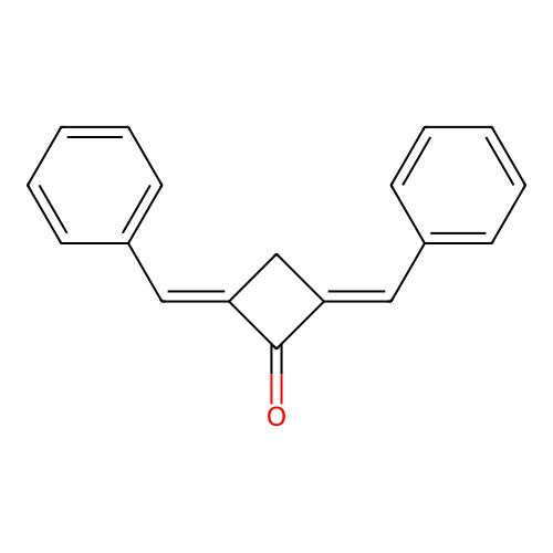Dibenzylidenecyclobutanone structure