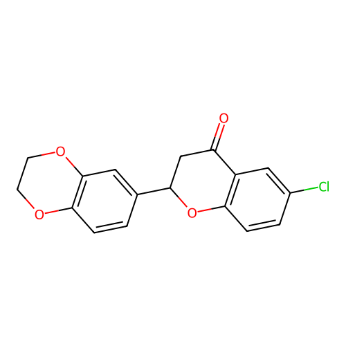 6-Chloro-2-(2,3-dihydrobenzo[b][1,4]dioxin-6-yl)chroman-4-one structure