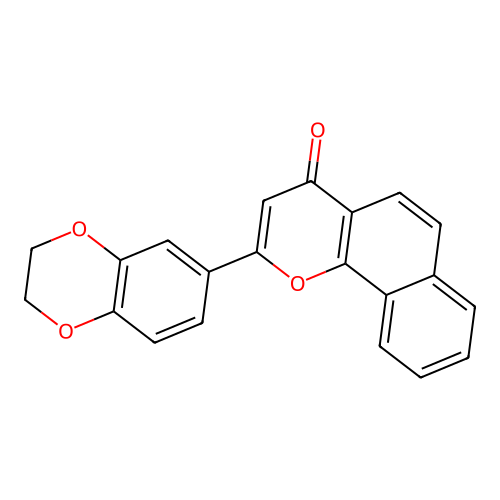 2-(2,3-dihydrobenzo[b][1,4]dioxin-6-yl)-4H-benzo[h]chromen-4-one structure