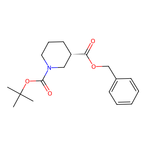 3-O-benzyl 1-O-tert-butyl (3S)-piperidine-1,3-dicarboxylate structure
