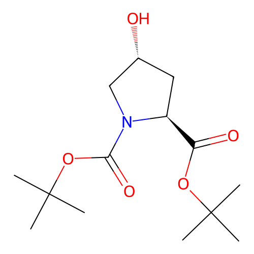 (2S,4R)-Di-tert-Butyl 4-hydroxypyrrolidine-1,2-dicarboxylate structure