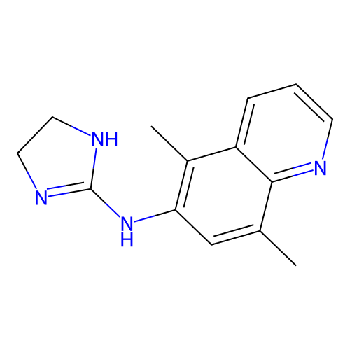 6-Quinolinamine, N-(4,5-dihydro-1H-imidazol-2-yl)-5,8-dimethyl- structure