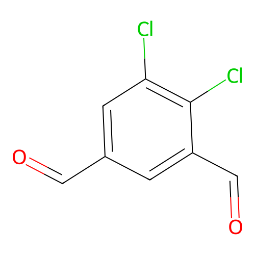 4,5-Dichlorobenzene-1,3-dicarbaldehyde structure
