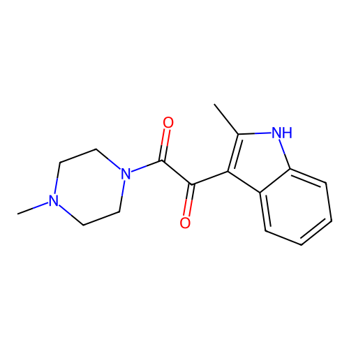 1-(2-methyl-1H-indol-3-yl)-2-(4-methylpiperazin-1-yl)ethane-1,2-dione structure