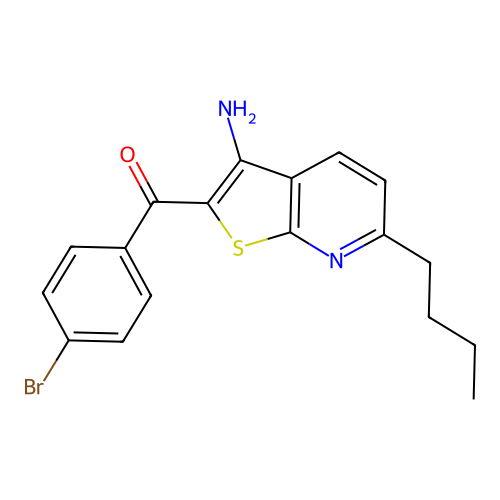 (3-Amino-6-butylthieno[2,3-b]pyridin-2-yl)(4-bromophenyl)methanone structure