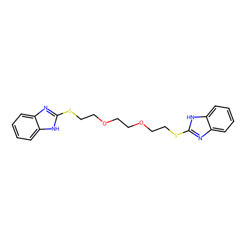 1,2-Bis(2-benzimidazol-2-ylthioethoxy)ethane structure