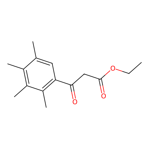 Ethyl 3-oxo-3-(2,3,4,5-tetramethylphenyl)propanoate structure