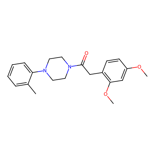 1-(2,4-Dimethoxyphenylacetyl)-4-(2-methylphenyl)piperazine structure