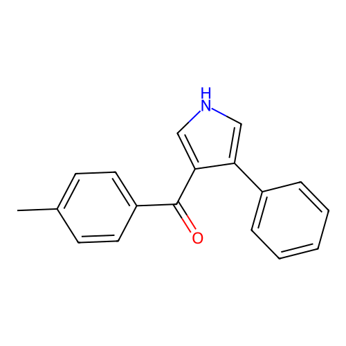 (4-methylphenyl)(4-phenyl-1H-pyrrol-3-yl)methanone structure