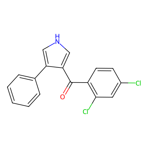 (2,4-dichlorophenyl)(4-phenyl-1H-pyrrol-3-yl)methanone structure