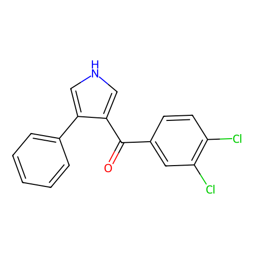(3,4-dichlorophenyl)(4-phenyl-1H-pyrrol-3-yl)methanone structure