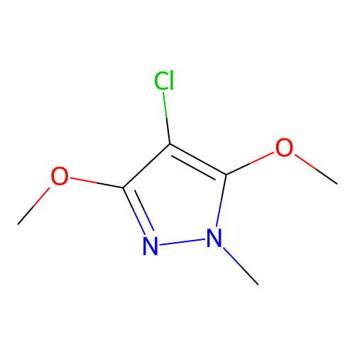1-methyl-4-chloro-3,5-dimethoxy-1H-pyrazole structure