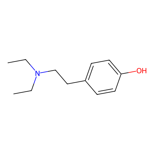 4-[2-(Diethylamino)ethyl]phenol structure