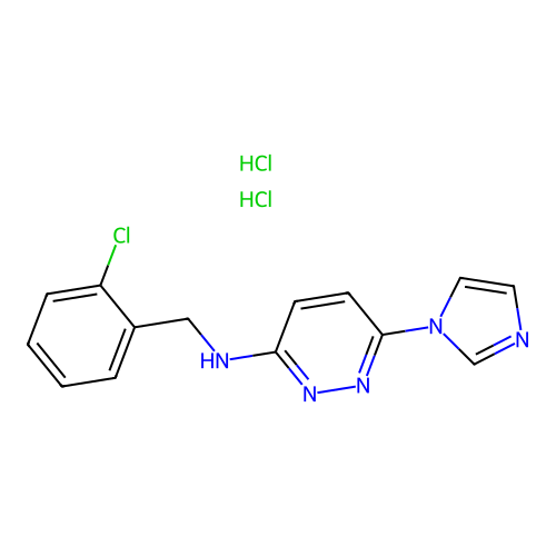 N-(2-chlorobenzyl)-6-(1H-imidazol-1-yl)pyridazin-3-amine dihydrochloride structure