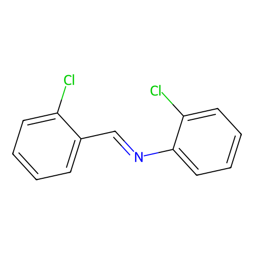 2-chloro-N-[(E)-(2-chlorophenyl)methylidene]aniline structure