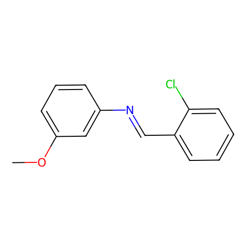 N-[(E)-(2-chlorophenyl)methylidene]-3-methoxyaniline structure