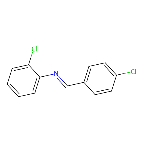 2-chloro-N-[(E)-(4-chlorophenyl)methylidene]aniline structure