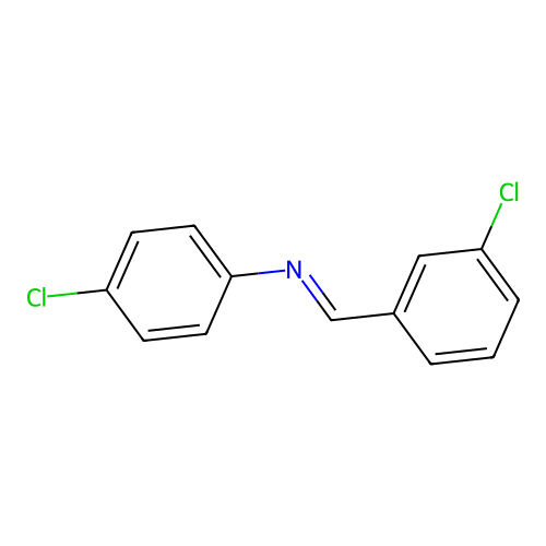 1-(3-chlorophenyl)-N-(4-chlorophenyl)methanimine structure