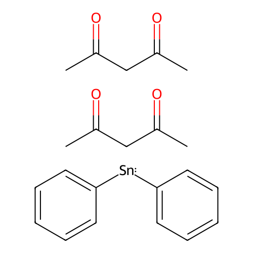Tin,4-pentanedionato-O,O')diphenyl- structure