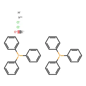 羰基二氯氢双(三苯基膦)铱 structure