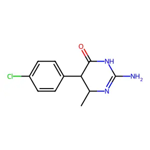2-amino-5-(4-chlorophenyl)-4-methyl-4,5-dihydro-1H-pyrimidin-6-one structure