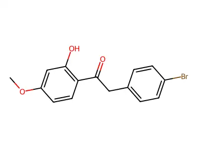 2-(4-Bromophenyl)-1-(2-hydroxy-4-methoxyphenyl)ethanone structure
