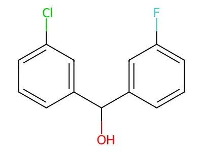 (3-Chlorophenyl)(3-fluorophenyl)methanol structure