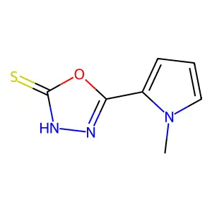 5-(1-methyl-1H-pyrrol-2-yl)-1,3,4-oxadiazole-2-thiol structure