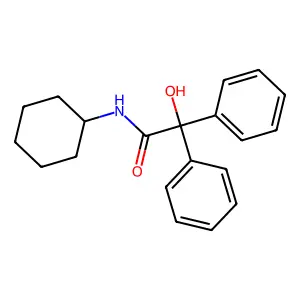 Benzenamine, N-cyclohexyl-alpha-hydroxy-alpha-phenyl- structure
