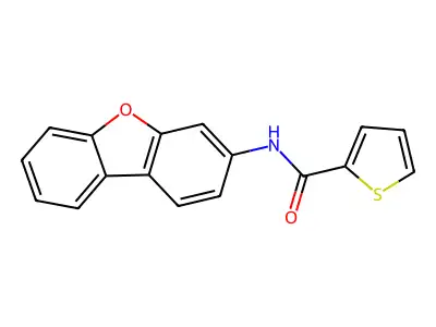 N-dibenzofuran-3-ylthiophene-2-carboxamide structure