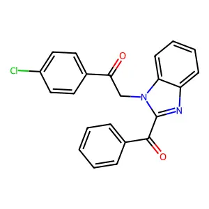 2-(2-Benzoyl-1H-benzimidazol-1-yl)-1-(4-chlorophenyl)ethanone structure