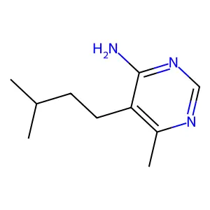 6-Methyl-5-(3-methylbutyl)pyrimidin-4-amine structure