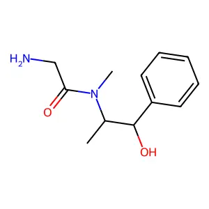 2-amino-N-[(1R,2R)-1-hydroxy-1-phenylpropan-2-yl]-N-methylacetamide structure