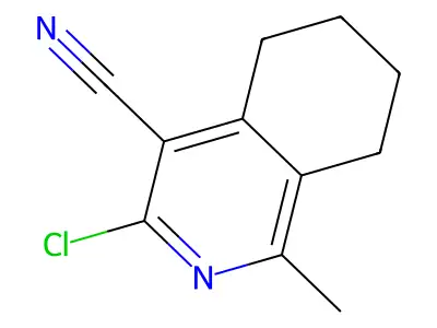 3-Chloro-1-methyl-5,6,7,8-tetrahydroisoquinoline-4-carbonitrile structure