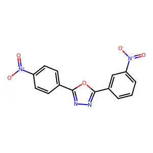2-(3-Nitrophenyl)-5-(4-nitrophenyl)-1,3,4-oxadiazole structure