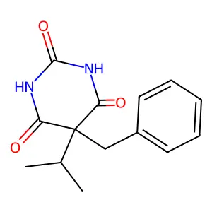 Barbituric acid, 5-benzyl-5-isopropyl- structure
