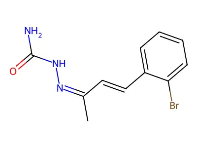 [(Z)-[(E)-4-(2-Bromophenyl)but-3-en-2-ylidene]amino]urea structure