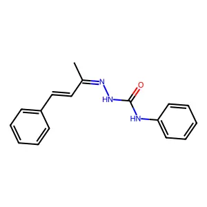 1-Phenyl-3-(4-phenylbut-3-en-2-ylideneamino)urea structure
