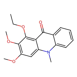 1-Ethoxy-2,3-dimethoxy-10-methylacridin-9-one structure
