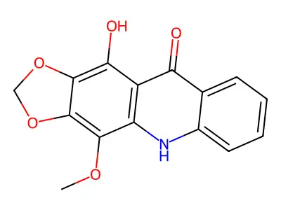 11-Hydroxy-4-methoxy-1,3-dioxolo[4,5-b]acridin-10(5H)-one structure