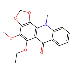 5-Ethoxy-4-methoxy-11-methyl-[1,3]dioxolo[4,5-c]acridin-6-one structure