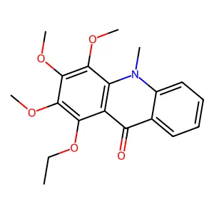 1-Ethoxy-2,3,4-trimethoxy-10-methylacridin-9-one structure