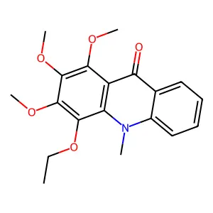 4-Ethoxy-1,2,3-trimethoxy-10-methylacridin-9-one structure
