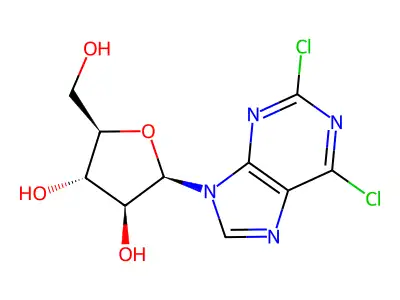 2-(2,6-Dichloropurin-9-yl)-5-(hydroxymethyl)tetrahydrofuran-3,4-diol structure